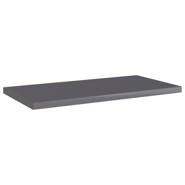 vidaXL Hyllplan 4 st gr&aring; h&ouml;gglans 40x20x1,5 cm konstruerat tr&auml;