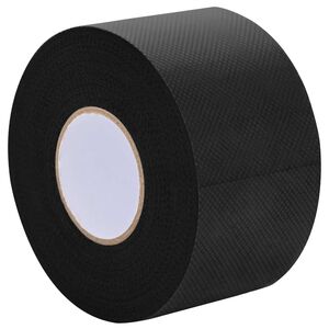 vidaXL Sj&auml;lvh&auml;ftande konstgr&auml;stav Svart 5 cm x 10 m Syntetiskt tyg