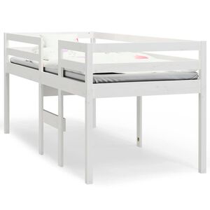 vidaXL H&ouml;g s&auml;ng Vit 90x200 cm massiv furu