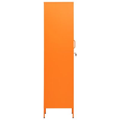 vidaXL Förvaringsskåp orange 35x46x180 cm stål