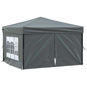 vidaXL Hopf&auml;llbart partyt&auml;lt med sidov&auml;ggar antracit 3x3 m