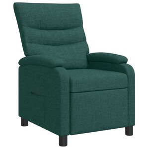 vidaXL Recliner M&ouml;rkgr&ouml;n Tyg