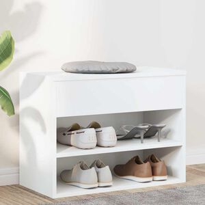 vidaXL Skob&auml;nk vit 60x30x45 cm konstruerat tr&auml;