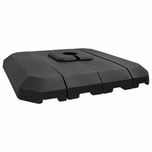 vidaXL Set med Cantileverparasolbas 4 pcs Svart 98 x 98 x 13 cm Plast