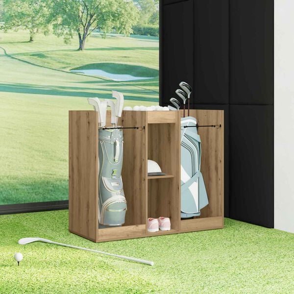 vidaXL Golf Sk&aring;p Enf&auml;rgad Artisan Ek 102 x 45 x 85,5 cm