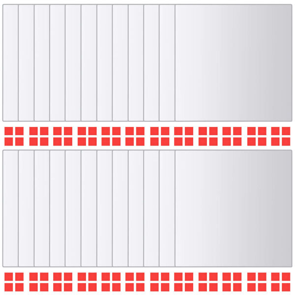 vidaXL Spegelplattor 48 st fyrkantig spegelglas