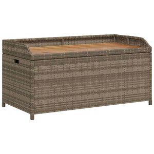 vidaXL F&ouml;rvaringsb&auml;nk gr&aring; 100x50x52 cm konstrotting massivt akaciatr&auml;