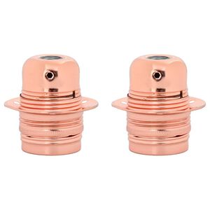 vidaXL Lamph&aring;llare 2 st ros&eacute;guld E27