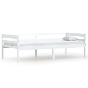 vidaXL S&auml;ngram utan madrass vit massiv furu 90x200 cm