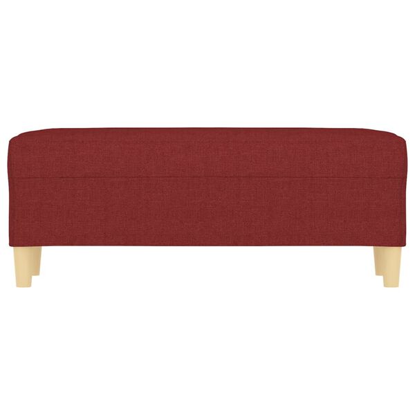 vidaXL Bänk vinröd 100x35x41 cm tyg