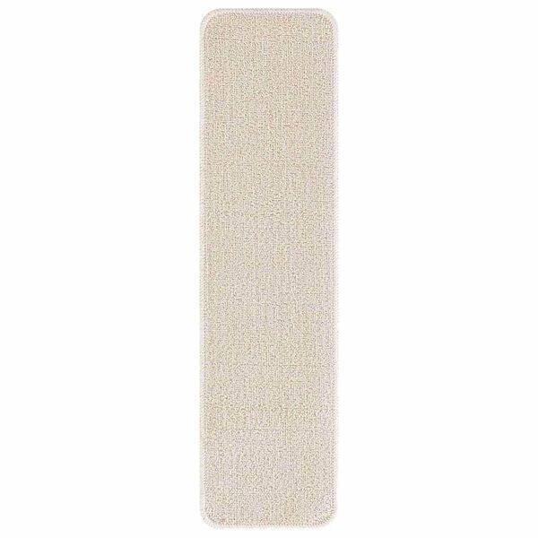 vidaXL Halkfria trappmattor Rektangul&auml;r 15 pcs Kr&auml;m 75 x 20 cm PP