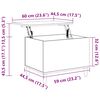 vidaXL Soffbord sonoma-ek 60x44,5x45 cm konstruerat tr&auml;