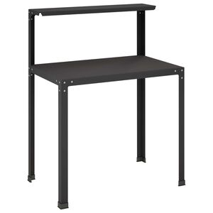 vidaXL Planteringsbord 100 x 50 x 104 cm Pulverlackerat st&aring;l Svart