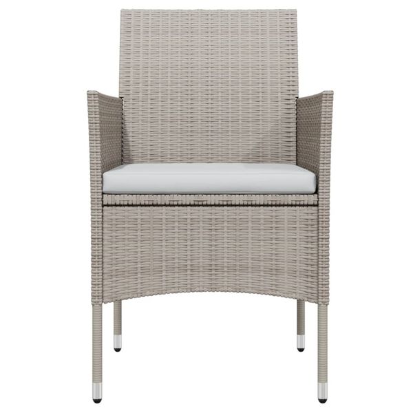 vidaXL Matgrupp f&ouml;r tr&auml;dg&aring;rden med dynor 5 delar beige och svart