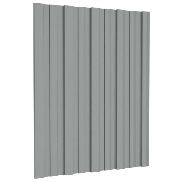 vidaXL Takpanel 36 pcs Gr&aring; 60 x 45 cm Galvaniserat st&aring;l