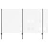 vidaXL Kedjegaller med stolpe 10 x 1,4 m PVC-belagda st&aring;l Gr&aring; Mesh