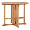 vidaXL Hopf&auml;llbart tr&auml;dg&aring;rdsbord 90x90x75 cm massiv teak
