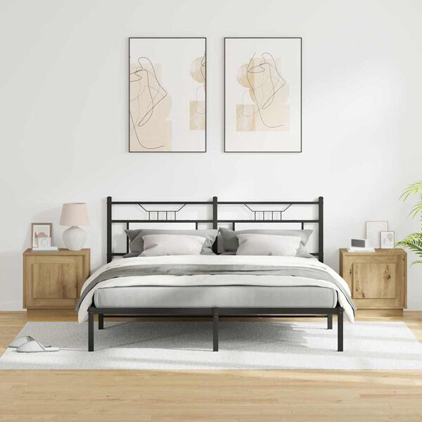 vidaXL Nattduksbord 2 pcs Artisan Ek 44 x 34,5 x 45 cm Konstruerat tr&auml;