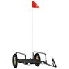 vidaXL Cykelvagn svart 122x53x31 cm j&auml;rn