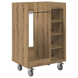 vidaXL Golf Sk&aring;p med hjul Enf&auml;rgad Artisan Ek 65 x 45 x 98 cm