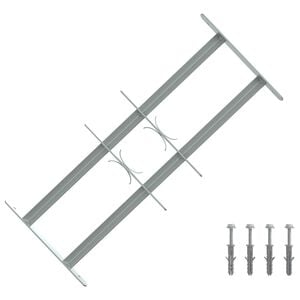 vidaXL S&auml;kerhetsgaller f&ouml;r f&ouml;nster med 4 tv&auml;rg&aring;ende stolpar 3 pcs