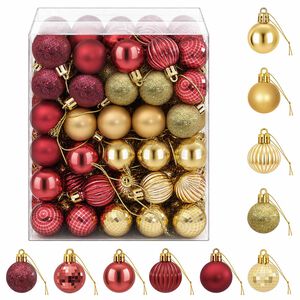 vidaXL Julbollset 150 st Guld och vinr&ouml;d 3 cm Polystyren