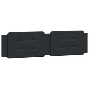 vidaXL Headboard Cushion "Zadar" Black 193 cm Faux Leather