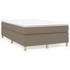 vidaXL Boxspring-s&auml;ngram taupe 120x200 cm tyg