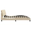 vidaXL Bed Frame without Mattress Cream 200x200 cm Fabric