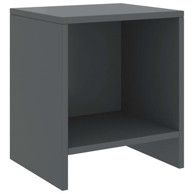 vidaXL Sängbord 2 st mörkgrå 35x30x40 cm massiv furu