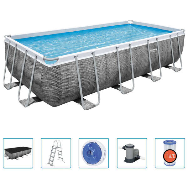 Bestway Pool Power Steel rektangul&auml;r 549x274x122 cm