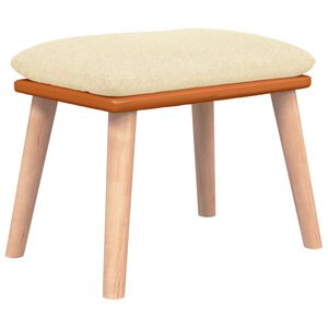 vidaXL Fotpall gr&auml;ddvit 45x29,5x35 cm tyg och konstl&auml;der
