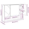 vidaXL Spegelsk&aring;p med d&ouml;rr Artisan Ek 80 x 17 x 55 cm Konstruerat tr&auml;
