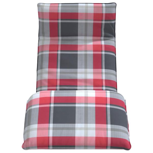 vidaXL Hopf&auml;llbar solstol r&ouml;drutigt m&ouml;nster 175x54x8,5 cm oxfordtyg