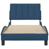 vidaXL Bed Frame without Mattress "Hanko" Blue 90x200 cm Fabric