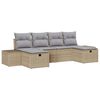 vidaXL Tr&auml;dg&aring;rdsoffset 6 st Beige konstrotting