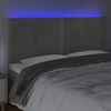 vidaXL S&auml;nggavel LED ljusgr&aring; 160x5x118/128 cm sammet