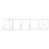 vidaXL Hundg&aring;rd f&ouml;r utomhusbruk silver 8x4x2 m galvaniserat st&aring;l