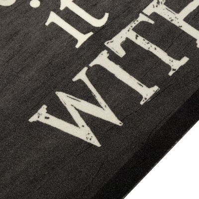 vidaXL Köksmatta maskintvättbar mugg svart 45x150 cm sammet