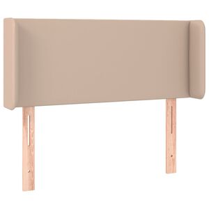 vidaXL S&auml;nggavel med kanter cappuccino 83x16x78/88 cm konstl&auml;der