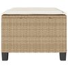 vidaXL Bistrogrupp med dynor 3 delar beige konstrotting