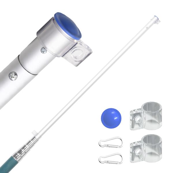 vidaXL Ukrainas flagga och flaggst&aring;ng 5,55 m aluminium