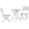 vidaXL Bistroset 3 st Beige St&aring;l