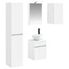 vidaXL Badrumssk&aring;psset 5 pcs Vit 40 x 10,5 x 60,5 cm Konstruerat tr&auml;