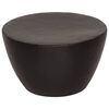 vidaXL Soffbord hamrad aluminium &Oslash; 50x30 cm svart