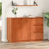 vidaXL Sideboard med l&aring;da Brun Ek 111 x 34 x 75 cm Massiv furu