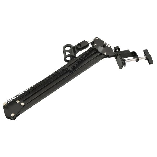 vidaXL Mikrofonstativ för bordsmontering svart stål