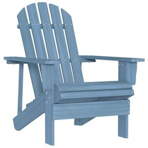 vidaXL Adirondackstol massivt grantr&auml; bl&aring;