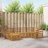 vidaXL Soffgrupper 6 pcs Naturf&auml;rg Massivt Akaciatr&auml;