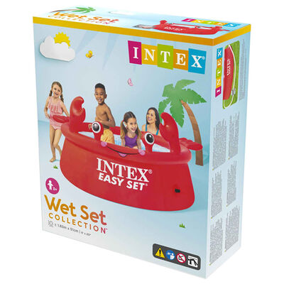 INTEX Uppblåsbar pool glad krabba Easy Set 183x51 cm